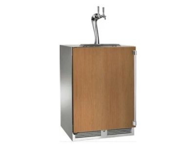 24" Perlick Signature Adara Series Left-Hinge Two Tap Beverage Dispenser in Panel Ready - HP24TS42L2A