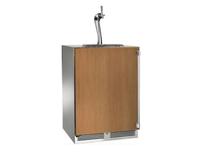 24" Perlick Signature Adara Series Left-Hinge Single Tap Beverage Dispenser in Panel Ready - HP24TS42L1A