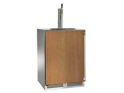 24" Perlick Indoor Signature Series Left-Hinge Beverage Dispenser in Solid Panel Ready Door with 1 Faucet and Door Lock - HP24TS42LL1