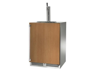 24" Perlick Indoor Signature Series Right-Hinge Beverage Dispenser in Solid Panel Ready Door with 1 Faucet and Door Lock - HP24TS42RL1