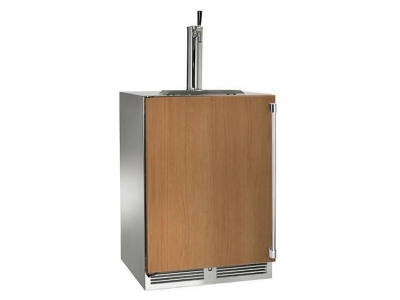 24" Perlick Indoor Signature Series Left-Hinge Beverage Dispenser in Solid Panel Ready Door with 1 Faucet - HP24TS42L1