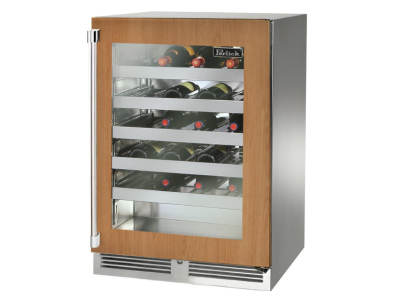 24" Perlick Indoor Signature Series Right-Hinge Wine Reserve in Panel Ready Glass Door - HP24WS44R