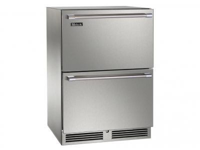 24" Perlick Indoor Signature Series Refrigerated Stainless Steel Drawers - HP24RS45