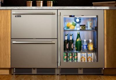 24" Perlick Indoor Signature Series Left-Hinge Undercounter Refrigerator in Solid Stainless Steel Door - HP24RS41L