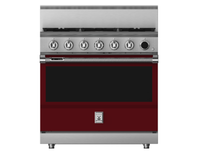 36" Hestan KRDS Series 5-Burner Smart Gas Dual Fuel Range - KRDS365-NG-BG