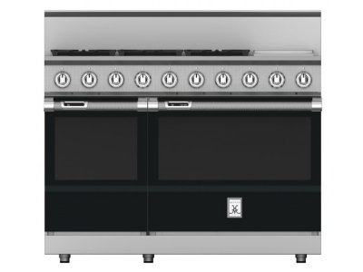 48" Hestan KRD Series Dual Fuel Range with 5-Burners - KRD485GD-NG-BK