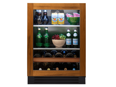 24" True Residential 5.8 Cu. Ft. Overlay Glass Right-Hinge  UnderCounter Beverage Center - TBC-24-R-OG-C