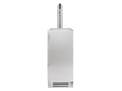 15" True Residential 3.14 Cu. Ft. Stainless Steel Right-Hinge Single Tap UnderCounter Beverage Dispenser - TUR-15BD-R-SS-C