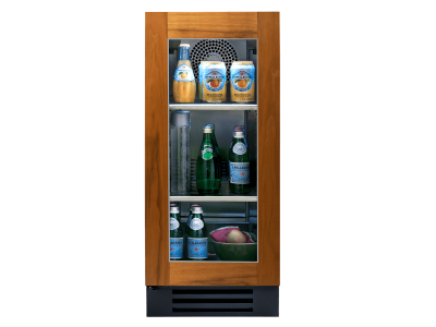 15" True Residential 3.14 Cu. Ft. Overlay Glass Left-Hinge Undercounter Refrigerator - TUR-15-L-OG-C