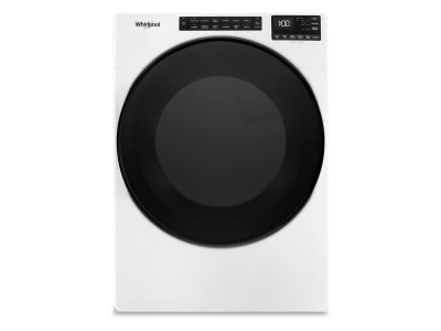 27" Whirlpool 7.4 Cu. Ft. Electric Wrinkle Shield Front Load Dryer with Steam - YWED6605MW