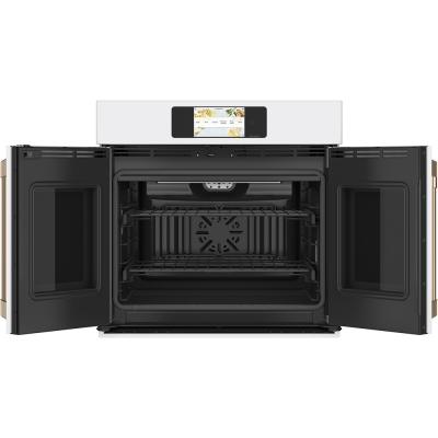 30" Café  Built In French Door Single Convection Wall Oven in Matte White - CTS90FP4NW2