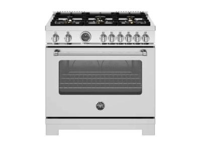 36" BERTAZZONI Master Series Freestanding Gas Range with 6 Sealed Burners -  MAS366BCFGMXT