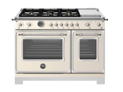 48" BERTAZZONI 7 Cu. Ft. Freestanding Dual Fuel Range with 6 Sealed Burners - HER486BTFEPAVT