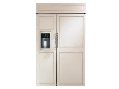 48" Monogram Built In Side By Side Custom Panel Dispenser Refrigerator - ZISB480DNII