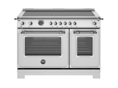 48" BERTAZZONI Heritage Series Self Clean Induction Range in Stainless Steel - HER486IGFEPXT