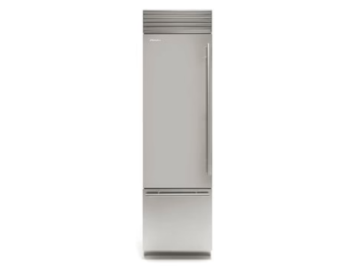 24" Fhiaba Bottom Mount Left Hinge Fridge with Freezer in Stainless Steel - FP24B-LST