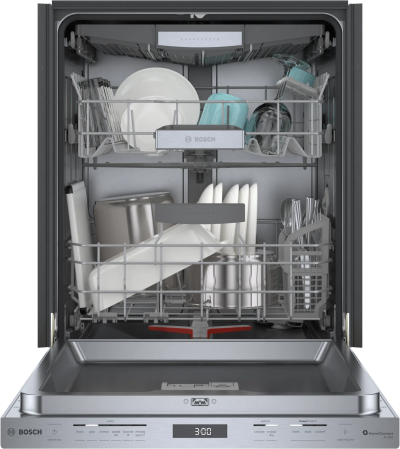 24" Bosch 800 Series 42 dBA Dishwasher with Flexible 3rd Rack in Stainless Steel - SHP78CM5N