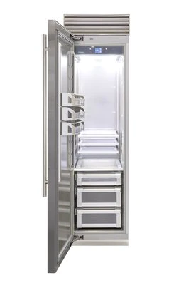 24" Fhiaba X-Pro Series Left Hinge Column Refrigerator in Stainless Steel - FP24RFC-LS1