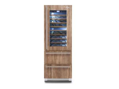 30" Fhiaba Integrated Series Overlay Right Hinge Wine Cellar and Double Drawer Freezer - FI30BDW-RGOT