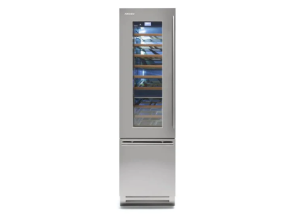 24" Fhiaba Classic Series Left Hinge Triple Zone Wine Cooler With Bottom Freezer - FK24BWR-LGST