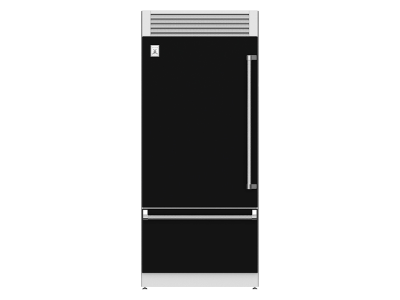 36" Hestan KRP Series Left-Hinge Pro Style Bottom Mount Refrigerator with Top Compressor - KRPL36-BK