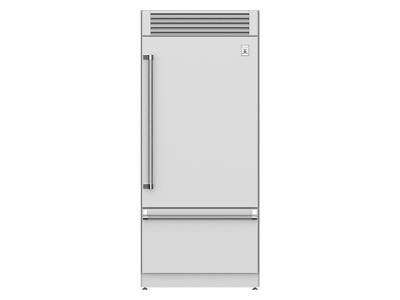 36" Hestan KRP Series Right-Hinge Pro Style Bottom Mount Refrigerator with Top Compressor - KRPR36