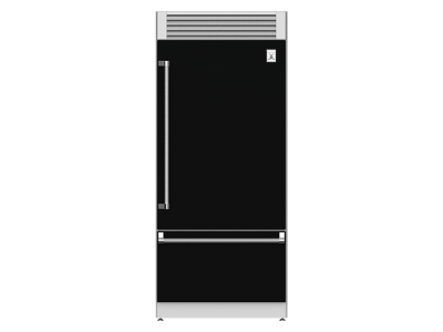 36" Hestan KRP Series Right-Hinge Pro Style Bottom Mount Refrigerator with Top Compressor - KRPR36-BK
