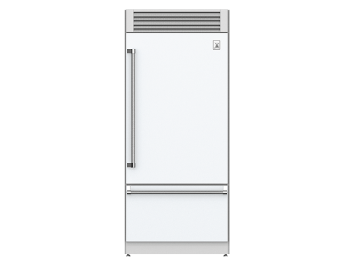 36" Hestan KRP Series Right-Hinge Pro Style Bottom Mount Refrigerator with Top Compressor - KRPR36-WH
