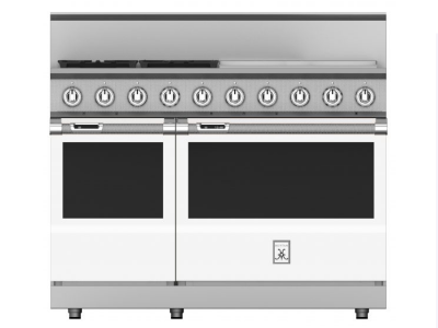 48" Hestan KRD Series Natural Gas Freestanding Dual Fuel Range with 4-Burner in Froth - KRD484GD-NG-WH