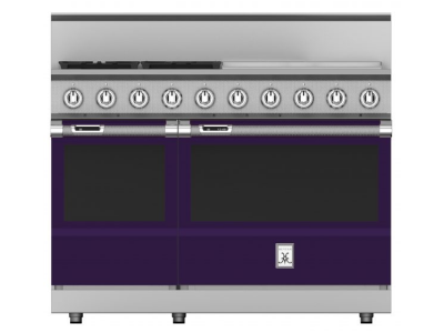 48" Hestan KRD Series Natural Gas Freestanding Dual Fuel Range with 4-Burner in Lush - KRD484GD-NG-PP