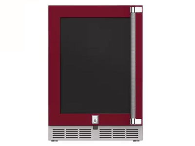 24" Hestan GRWG Series Left Hinge Outdoor Dual Zone Refrigerator with Wine Storage - GRWGL24-BG
