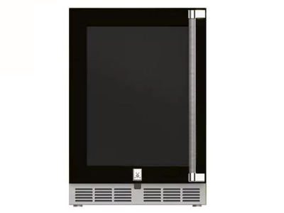 24" Hestan GRWG Series Left Hinge Outdoor Dual Zone Refrigerator with Wine Storage - GRWGL24-BK