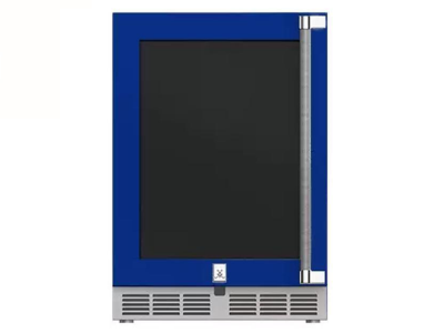 24" Hestan GRWG Series Left Hinge Outdoor Dual Zone Refrigerator with Wine Storage - GRWGL24-BU