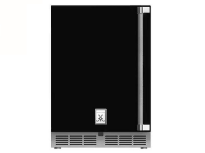 24" Hestan 5.0 Cu. Ft. GRWS Series Left Hinge Outdoor Dual Zone Refrigerator with Wine Storage - GRWSL24-BK