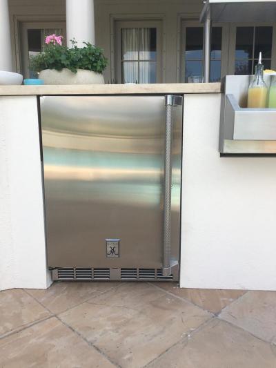 24" Hestan 5.0 Cu. Ft. GRWS Series Left Hinge Outdoor Dual Zone Refrigerator with Wine Storage - GRWSL24-GR