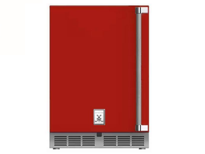 24" Hestan 5.0 Cu. Ft. GRWS Series Left Hinge Outdoor Dual Zone Refrigerator with Wine Storage - GRWSL24-RD