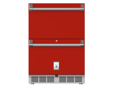 24" Hestan 5.2 Cu. Ft. GRR Series Outdoor Refrigerator Drawers - GRR24-RD