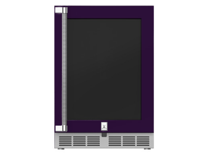 24" Hestan 5.2 Cu. Ft. GRG Series Right Hinge Outdoor UnderCounter Refrigerator with Glass Door - GRGR24-PP