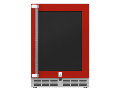 24" Hestan 5.2 Cu. Ft. GRG Series Right Hinge Outdoor UnderCounter Refrigerator with Glass Door - GRGR24-RD