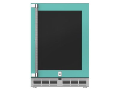 24" Hestan 5.2 Cu. Ft. GRG Series Right Hinge Outdoor UnderCounter Refrigerator with Glass Door - GRGR24-TQ