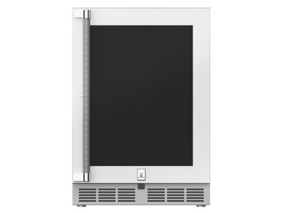 24" Hestan 5.2 Cu. Ft. GRG Series Right Hinge Outdoor UnderCounter Refrigerator with Glass Door - GRGR24-WH