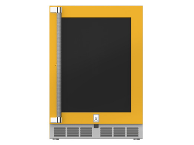 24" Hestan 5.2 Cu. Ft. GRG Series Right Hinge Outdoor UnderCounter Refrigerator with Glass Door - GRGR24-YW