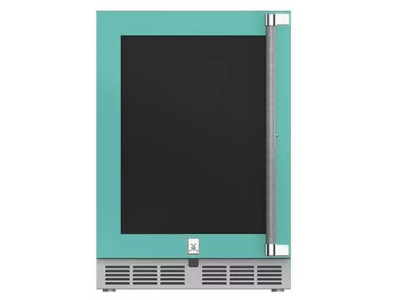 24" Hestan 5.2 Cu. Ft. GRG Series Left Hinge Outdoor UnderCounter Refrigerator with Glass Door - GRGL24-TQ