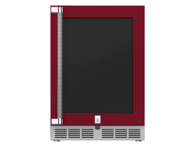 24" Hestan 5.2 Cu. Ft. GRG Series Right Hinge Outdoor UnderCounter Refrigerator with Glass Door - GRGR24-BG
