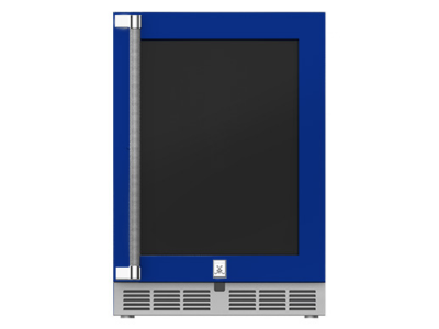 24" Hestan 5.2 Cu. Ft. GRG Series Right Hinge Outdoor UnderCounter Refrigerator with Glass Door - GRGR24-BU
