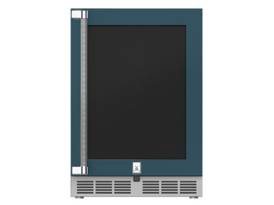 24" Hestan 5.2 Cu. Ft. GRG Series Right Hinge Outdoor UnderCounter Refrigerator with Glass Door - GRGR24-GG