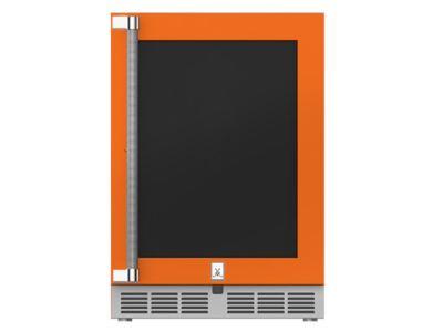 24" Hestan 5.2 Cu. Ft. GRG Series Right Hinge Outdoor UnderCounter Refrigerator with Glass Door - GRGR24-OR