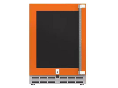 24" Hestan 5.2 Cu. Ft. GRG Series Left Hinge Outdoor UnderCounter Refrigerator with Glass Door - GRGL24-OR