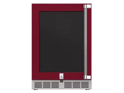 24" Hestan 5.2 Cu. Ft. GRG Series Left Hinge Outdoor UnderCounter Refrigerator with Glass Door - GRGL24-BG