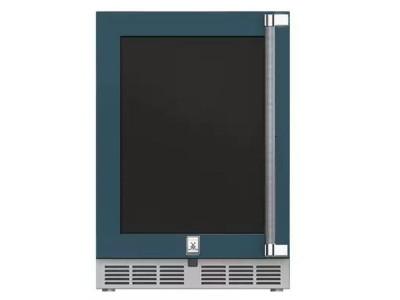 24" Hestan 5.2 Cu. Ft. GRG Series Left Hinge Outdoor UnderCounter Refrigerator with Glass Door - GRGL24-GG